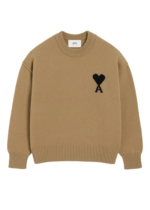 アミコピー フレンチミニマリストハートロゴセーター