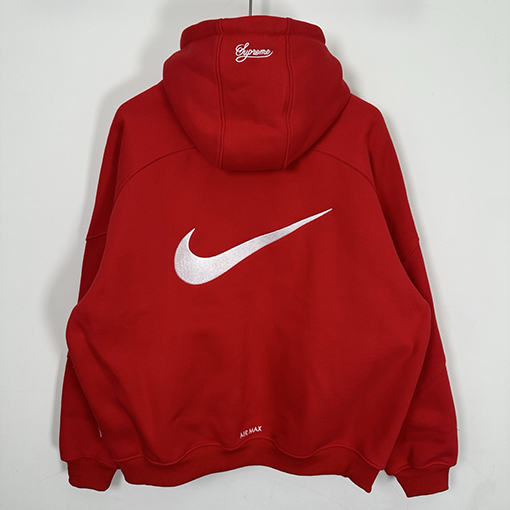 シュプリームコピー X NIKE ジョイントモデルのベルベットと厚のフード付きジッパースパーカー