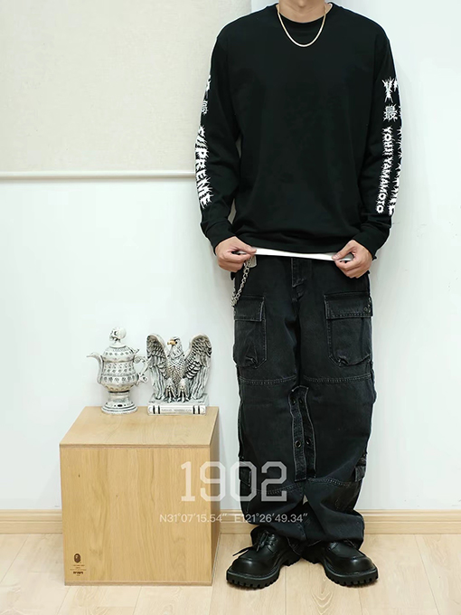 SUPREMEコピー X Yohji Yamamotoスーパーコピー ジョイントモデル長袖プリントシャツ