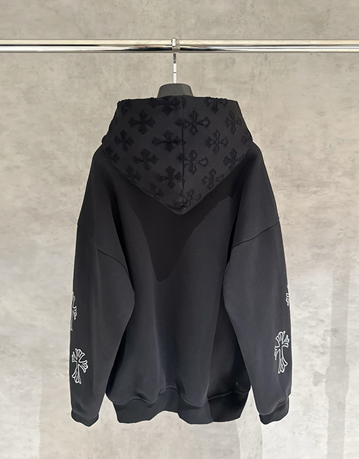 クロムハーツコピー ヘビーハットレーザーバーントフード付きスパーカー