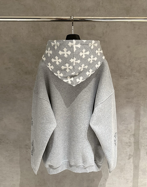 クロムハーツコピー ヘビーハットレーザーバーントフード付きスパーカー