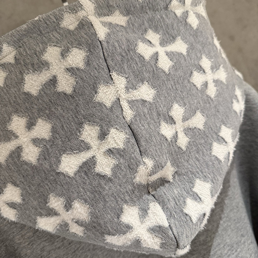 クロムハーツコピー ヘビーハットレーザーバーントフード付きスパーカー