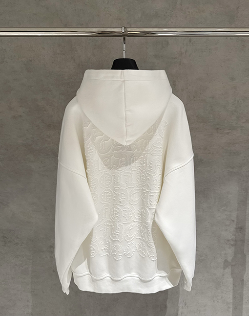 クロムハーツ 背中にレーザーをしたフード付きスパーカー