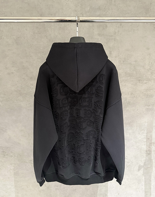 クロムハーツ 背中にレーザーをしたフード付きスパーカー