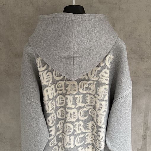 クロムハーツ 背中にレーザーをしたフード付きスパーカー