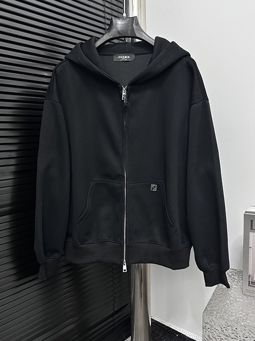 フェンディスーパーコピー FFレタリングジッパーカーディガンスパーカー