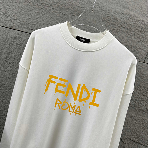 フェンディコピー FENDI 立体フロッキングラウンドネックスパーカー