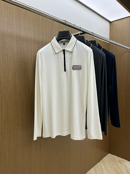 ディオール 新作リジナルメンズラペル長袖ポロシャツ