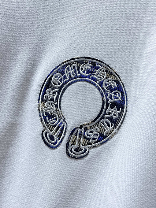 クロムハーツスーパーコピー 新しい馬蹄形のコントラストパッチフード付きスパーカー