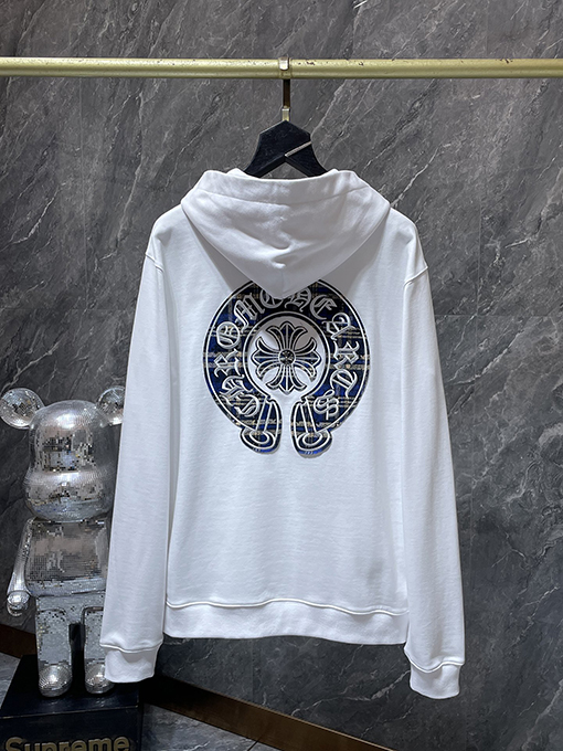 クロムハーツスーパーコピー 新しい馬蹄形のコントラストパッチフード付きスパーカー