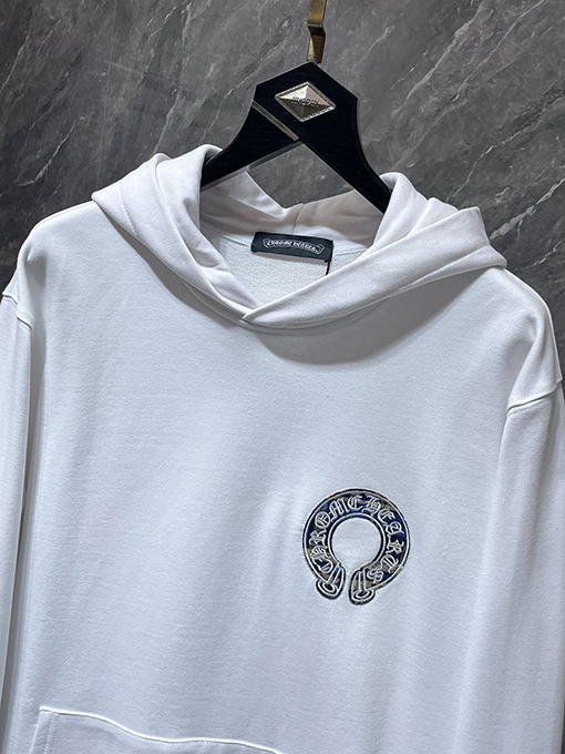 クロムハーツスーパーコピー 新しい馬蹄形のコントラストパッチフード付きスパーカー