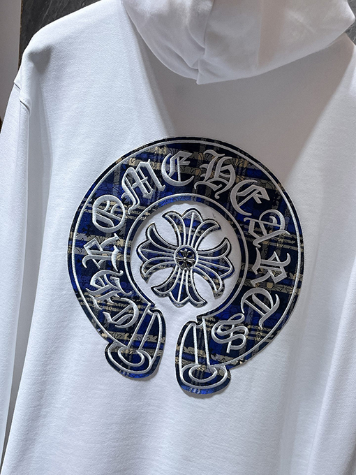 クロムハーツスーパーコピー 新しい馬蹄形のコントラストパッチフード付きスパーカー