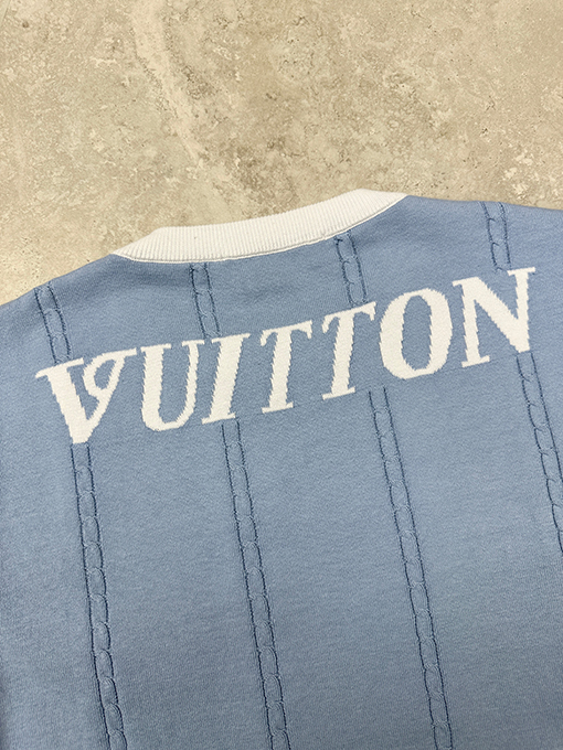 ルイヴィトン チャン・ザイ刺繍ラウンドネックニット半袖Tシャツ