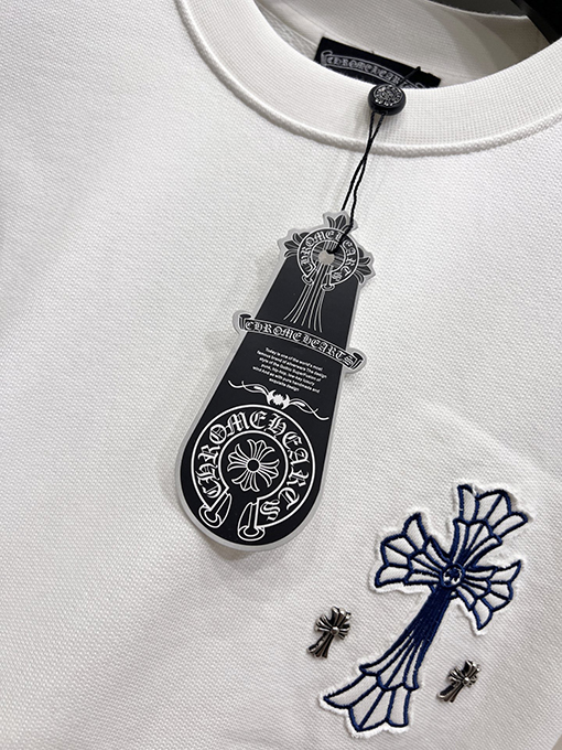 クロムハーツ 新作クロスパッチ刺繍ラウンドネック長袖スパーカー