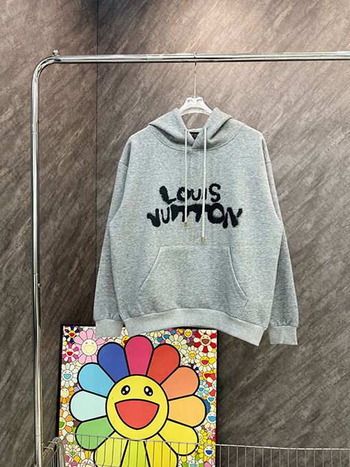 ルイヴィトンコピー インクスプラッシュ文字りのネオンポートレートパーカー