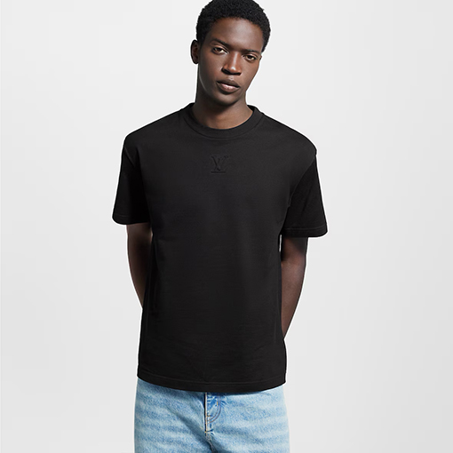ルイヴィトンコピー 新作エンボスロゴ半袖Tシャツ