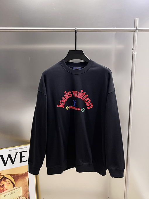 ルイヴィトン LV レタリングフィルムプリントクルーネックスパーカー