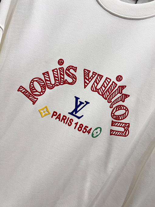 ルイヴィトン LV レタリングフィルムプリントクルーネックスパーカー