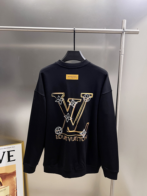 ルイヴィトン LV 大きなV字立体レタリングプリント ラウンドネック スパーカー