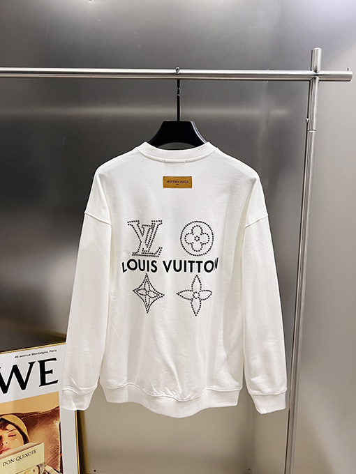 ルイヴィトン LV 新しい大きなV字立体レタリングプリント ラウンドネック スパーカー