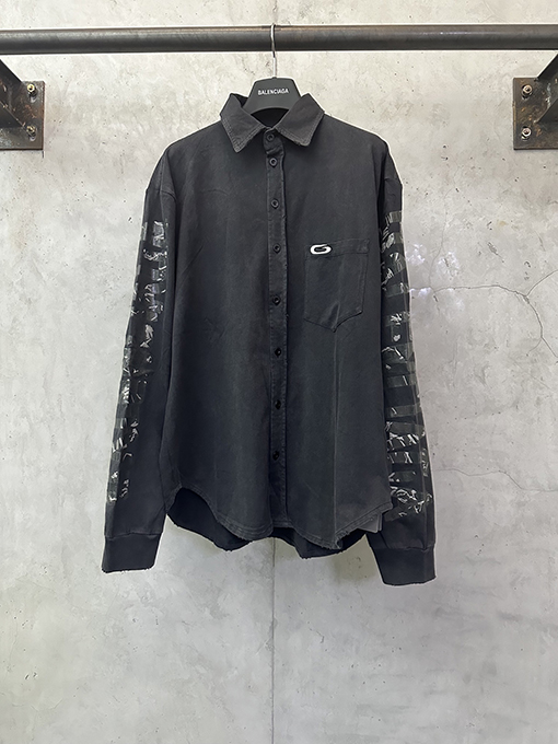 バレンシアガ 新品テープシングルリングコットンウォッシュシャツ