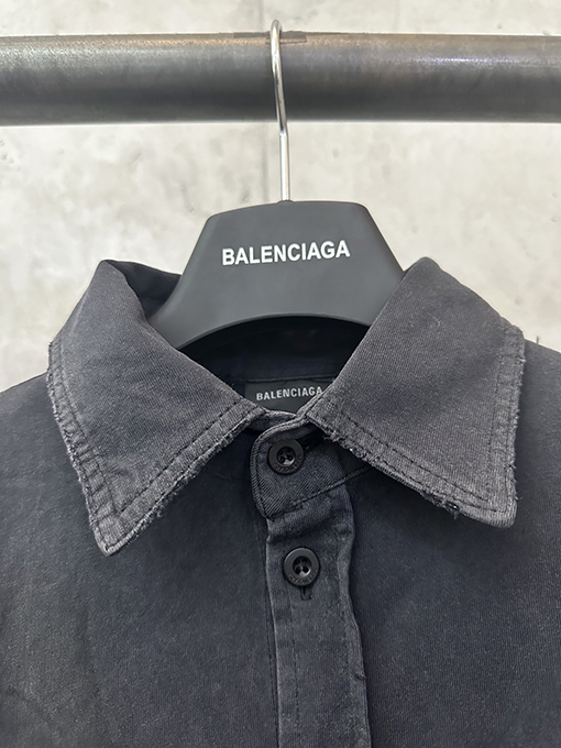バレンシアガ 新品テープシングルリングコットンウォッシュシャツ
