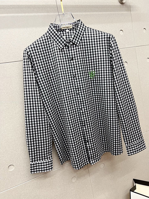 バーバリーコピー 新しいモデルセイコーの刺繍ロゴ長袖シャツ