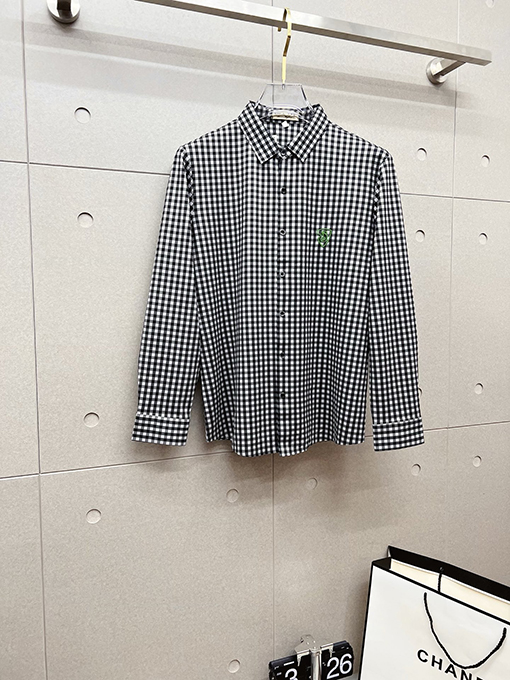 バーバリーコピー 新しいモデルセイコーの刺繍ロゴ長袖シャツ