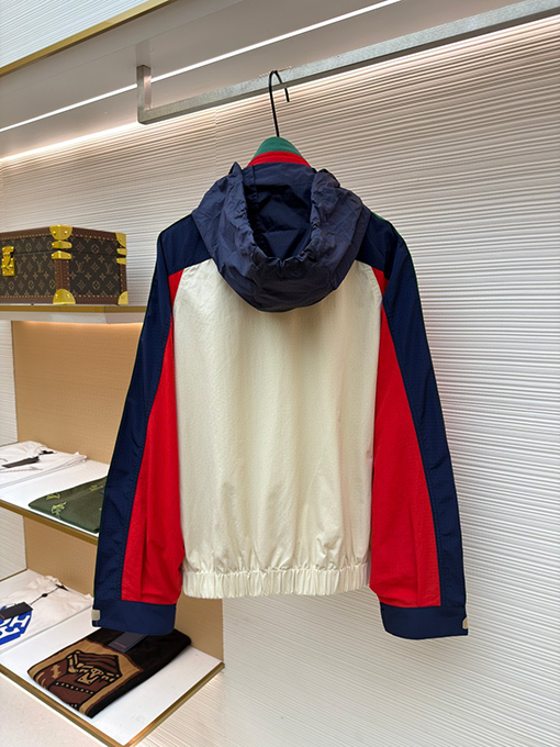 グッチ パネルナイロンコントラストジャケット