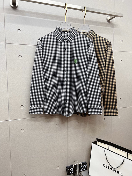 バーバリーコピー 新しいモデルセイコーの刺繍ロゴ長袖シャツ