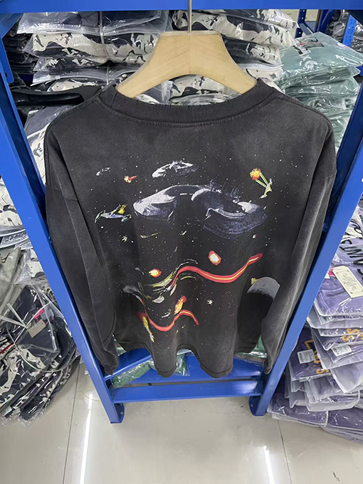 SAINT MICHAEL × STAR WARS スターウォーズ戦闘機フルプリントヴィンテージ長袖シャツ