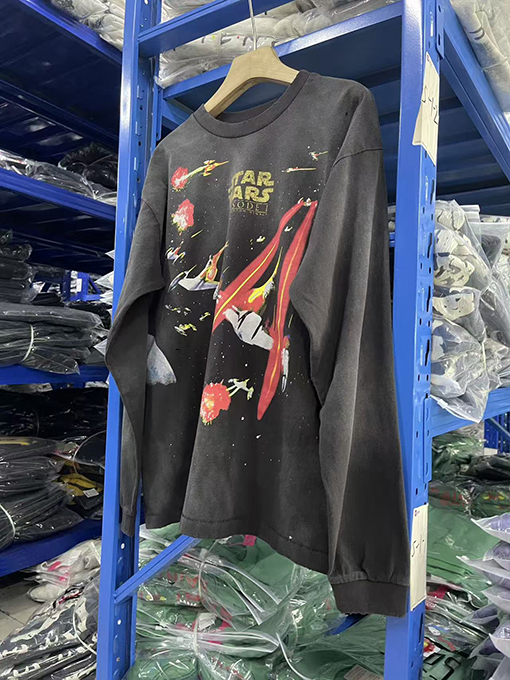 SAINT MICHAEL × STAR WARS スターウォーズ戦闘機フルプリントヴィンテージ長袖シャツ