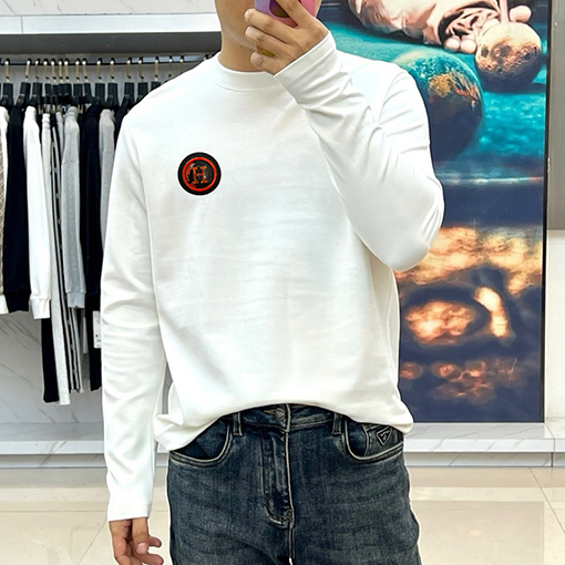 エルメス 新しいファッションカジュアル長袖ボトムシャツ
