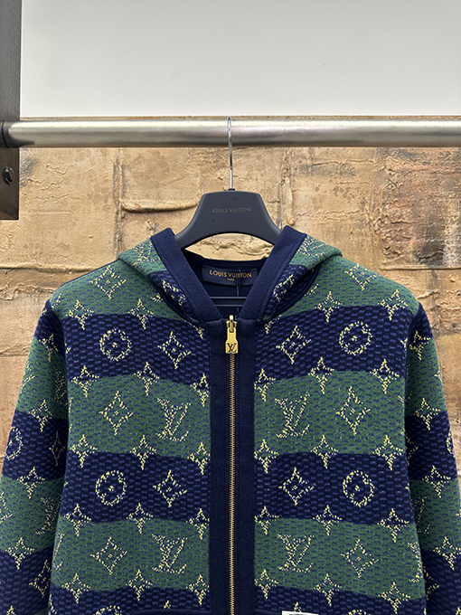 ルイヴィトン LV 新作ジャカードフード付き両面ニットジャケット
