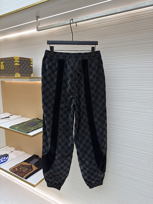 ルイヴィトン 新しいチェッカーボードフロックジャカードトラウザーズ