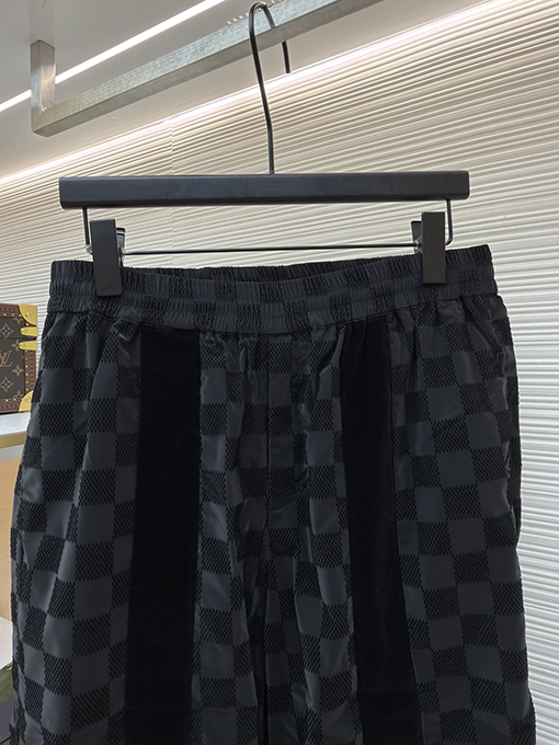 ルイヴィトン 新しいチェッカーボードフロックジャカードトラウザーズ