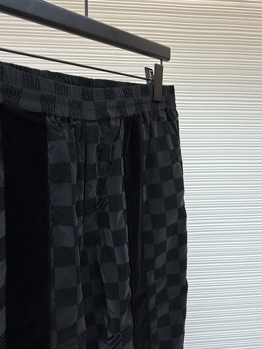 ルイヴィトン 新しいチェッカーボードフロックジャカードトラウザーズ