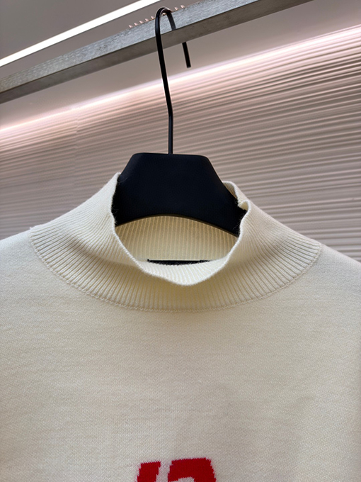 バレンシアガ SKI スキーコレクション レタリング ジャカード タートルネック セーター