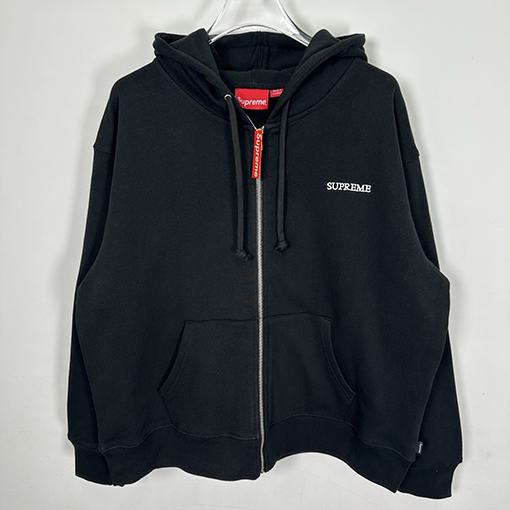シュプリーム SUPREME IDGAF ZIP UP HOODED30 刺繍入りレタリングジップアップフード付きスパーカー