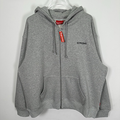シュプリーム SUPREME IDGAF ZIP UP HOODED30 刺繍入りレタリングジップアップフード付きスパーカー