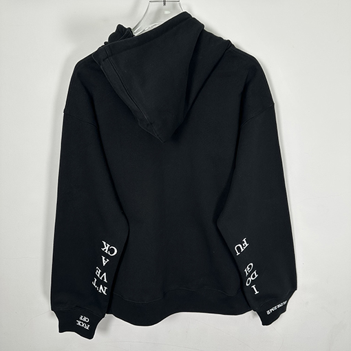 シュプリーム SUPREME IDGAF ZIP UP HOODED30 刺繍入りレタリングジップアップフード付きスパーカー