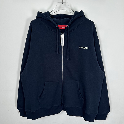 シュプリーム SUPREME IDGAF ZIP UP HOODED30 刺繍入りレタリングジップアップフード付きスパーカー