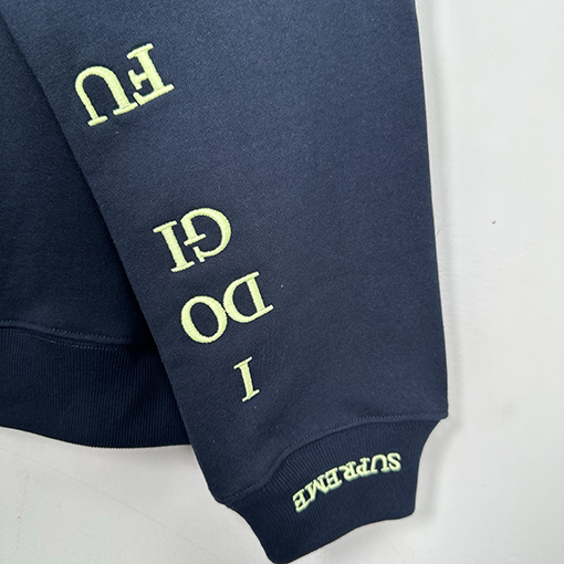 シュプリーム SUPREME IDGAF ZIP UP HOODED30 刺繍入りレタリングジップアップフード付きスパーカー