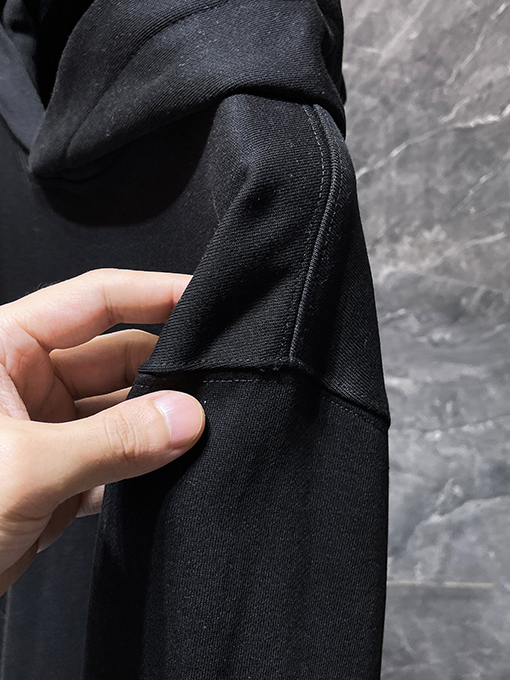 クロムハーツ カラフルなダブルシャドウの馬蹄形のクロス刺繍り、インクが飛び散ったフード付きスパーカー