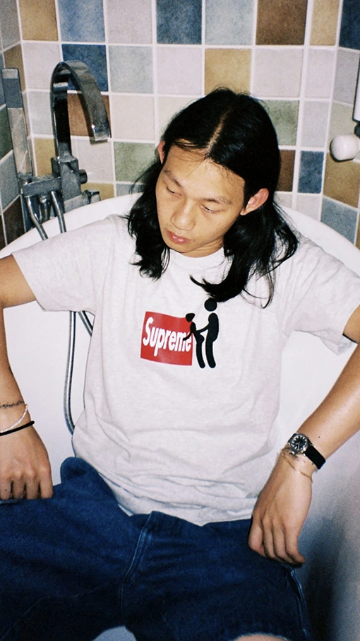 シュプリーム SUPREME STICK TEE 貼り付け半袖Tシャツ
