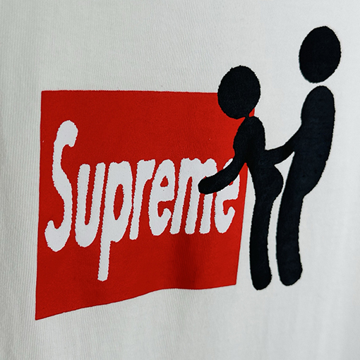 シュプリーム SUPREME STICK TEE 貼り付け半袖Tシャツ