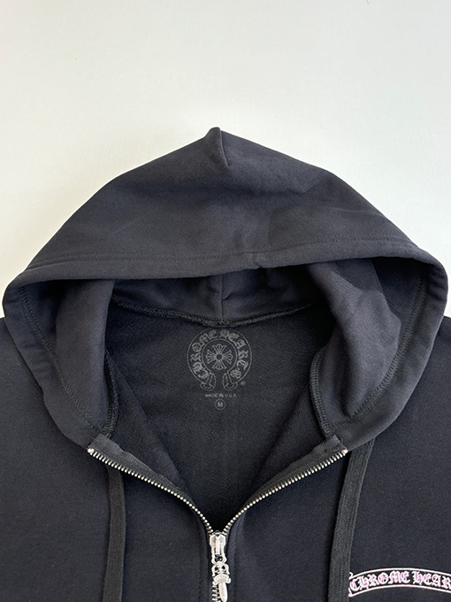 Chrome Hearts X Deadly Doll コラボレーションブランドのフード付きジップアップスパーカー