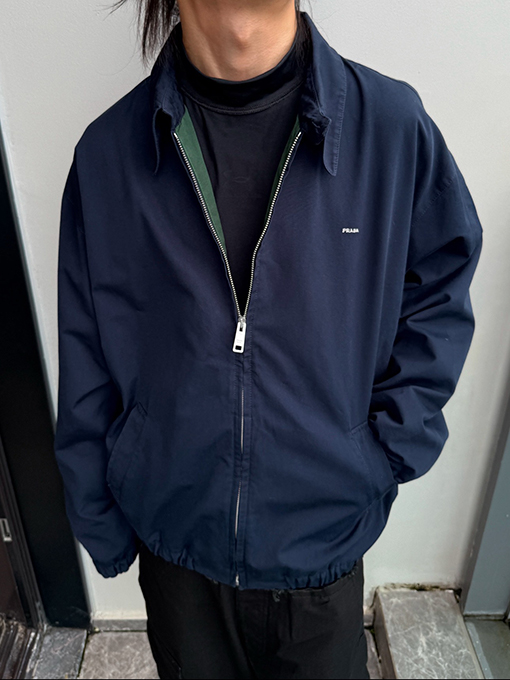 プラダ ハリントンラペルジップアップジャケット