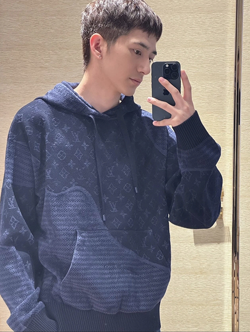 ルイヴィトン ジャカードフード付きセーター