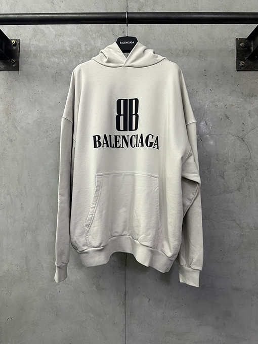バレンシアガスーパーコピー ダブルBプリントフード付きスパーカー